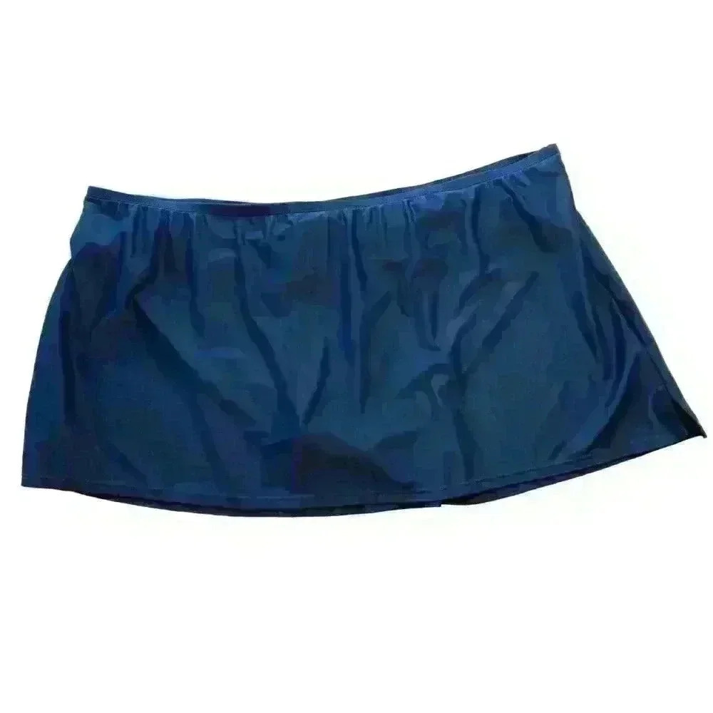 Catalina Tankini Bottoms Swim Skirt 3X (22W-24W) stretch blue